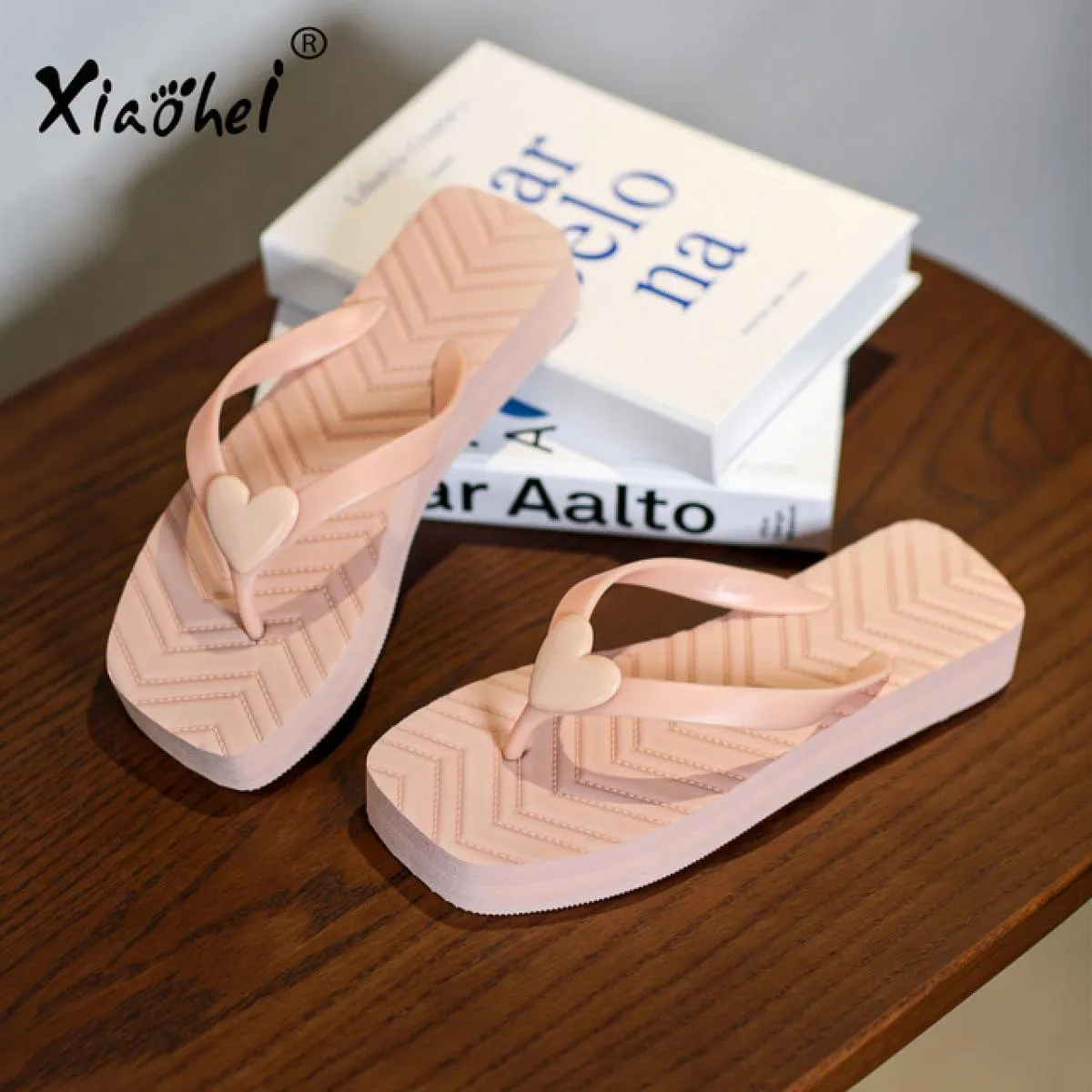 2022 Estate Nuovi Appartamenti Pantofole Scarpe da Donna Punta Rotonda Fondo Spesso Infradito in Pvc Scarpe da Spiaggia Casual F