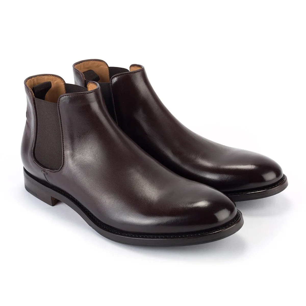 ABEL 59628Brown Horse Leather Chelsea Boots