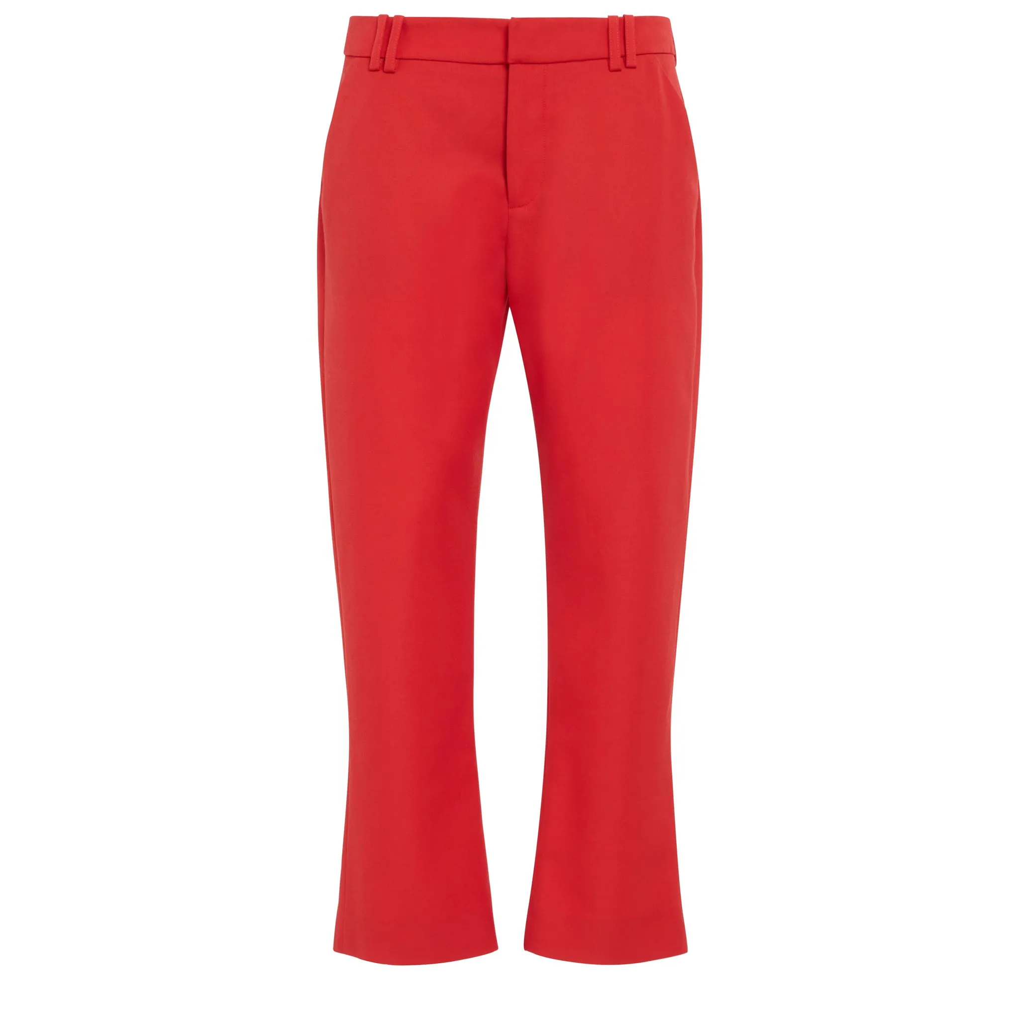 BALMAIN  Pantalone sartoriale in lana rossa