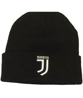 BERRETTO JUVENTUS UFFICIALE CAPPELLO JUVE INVERNALE in ACRILICO RICAMATO JJ01 NERO