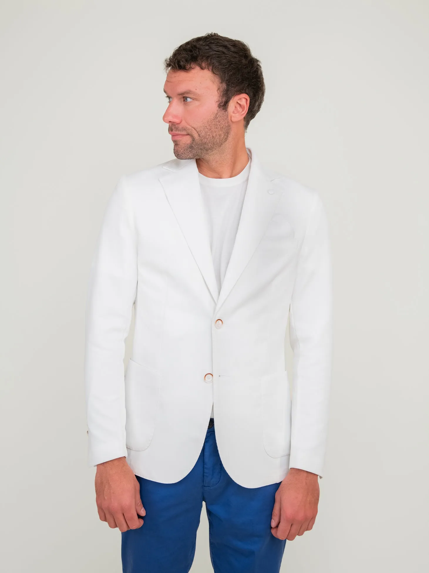 BLAZER BIANCO IMPUNTURATO