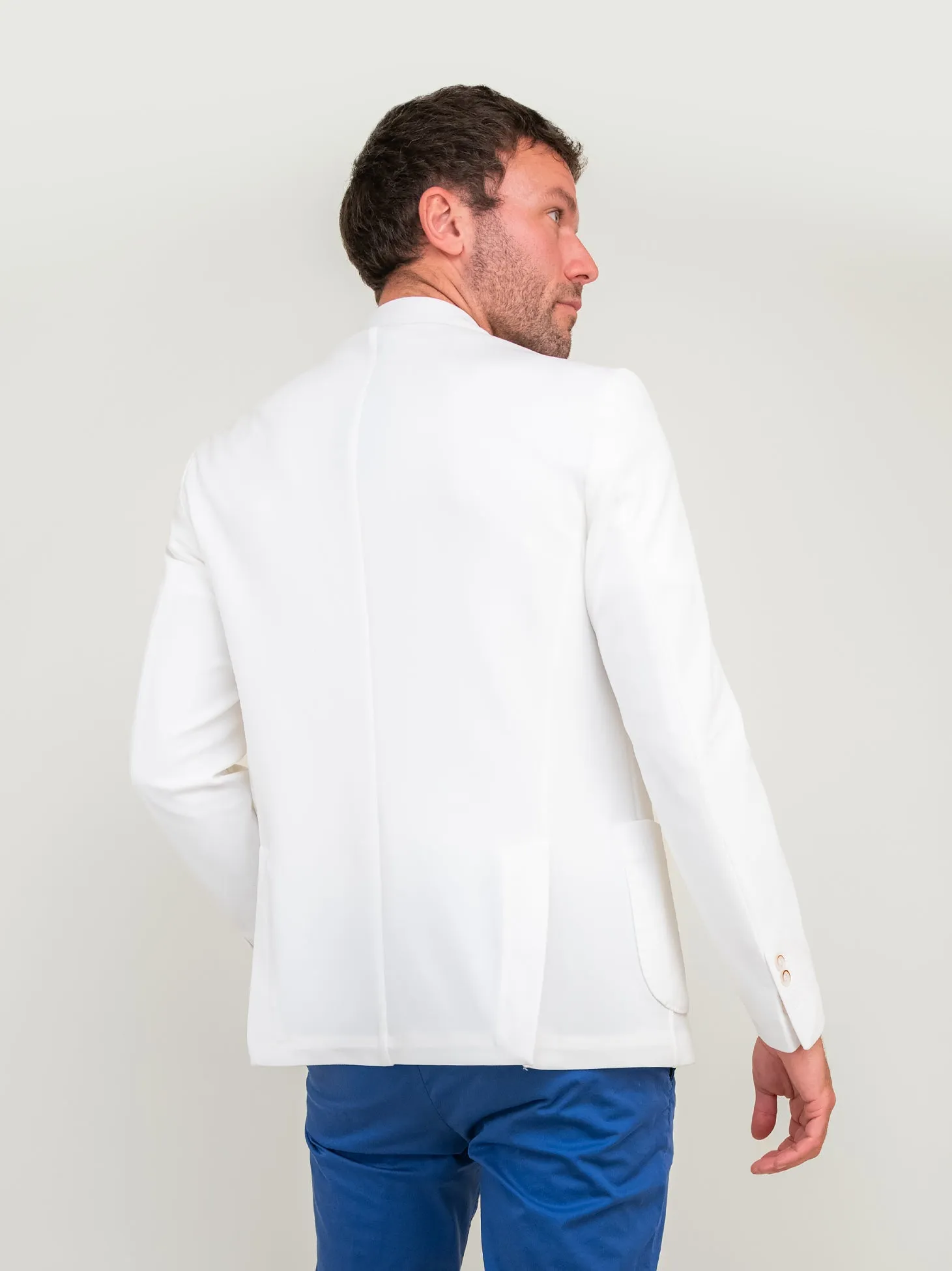 BLAZER BIANCO IMPUNTURATO