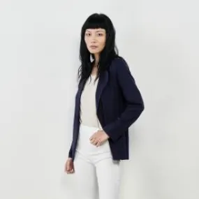 Blazer blu senza bottoni