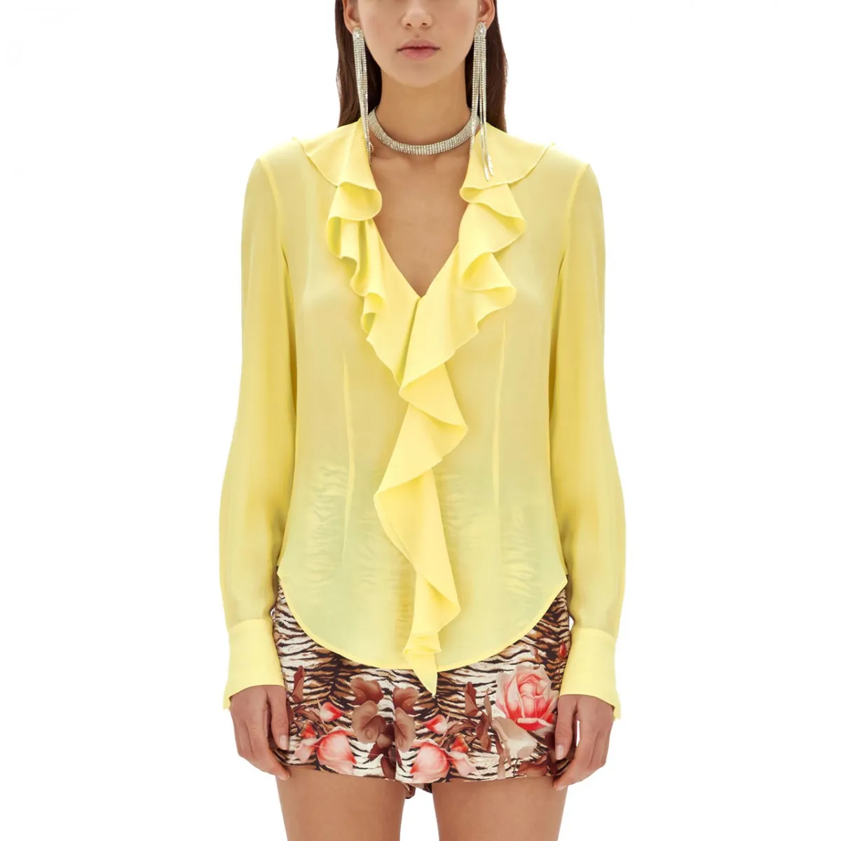 Blusa Con Ruches Yellow