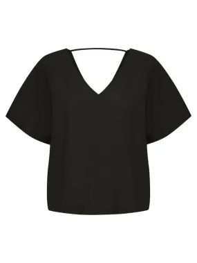 Blusa Donna scollo a V Nera