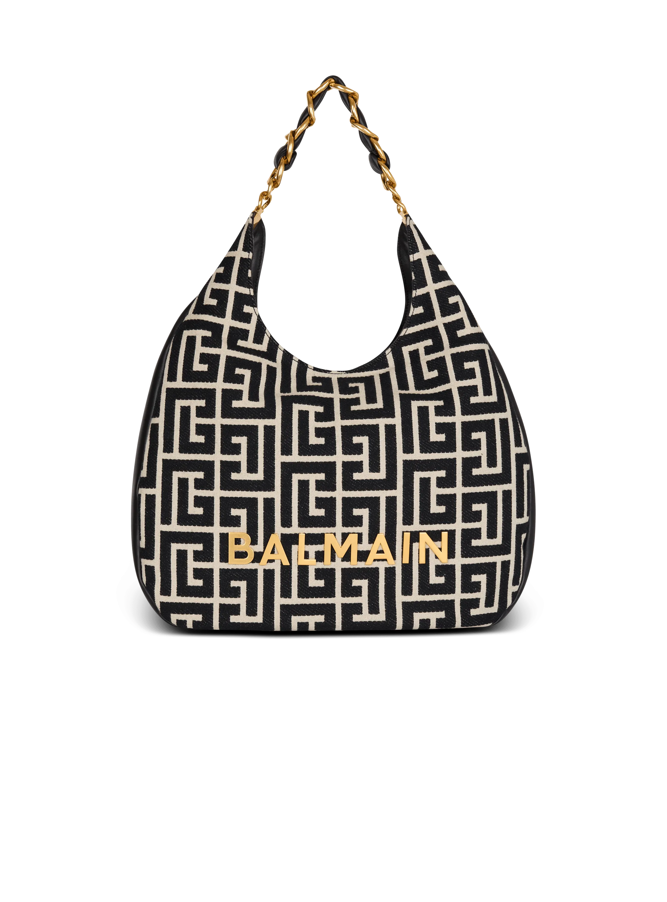 Borsa 1945 Soft Hobo grande in jacquard con monogramma PB labirinto