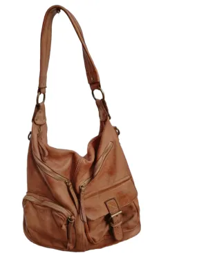 Borsa Grande Hobo 35x37 in Sauvage pelle Vintage