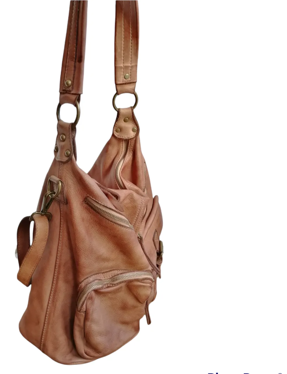 Borsa Grande Hobo 35x37 in Sauvage pelle Vintage