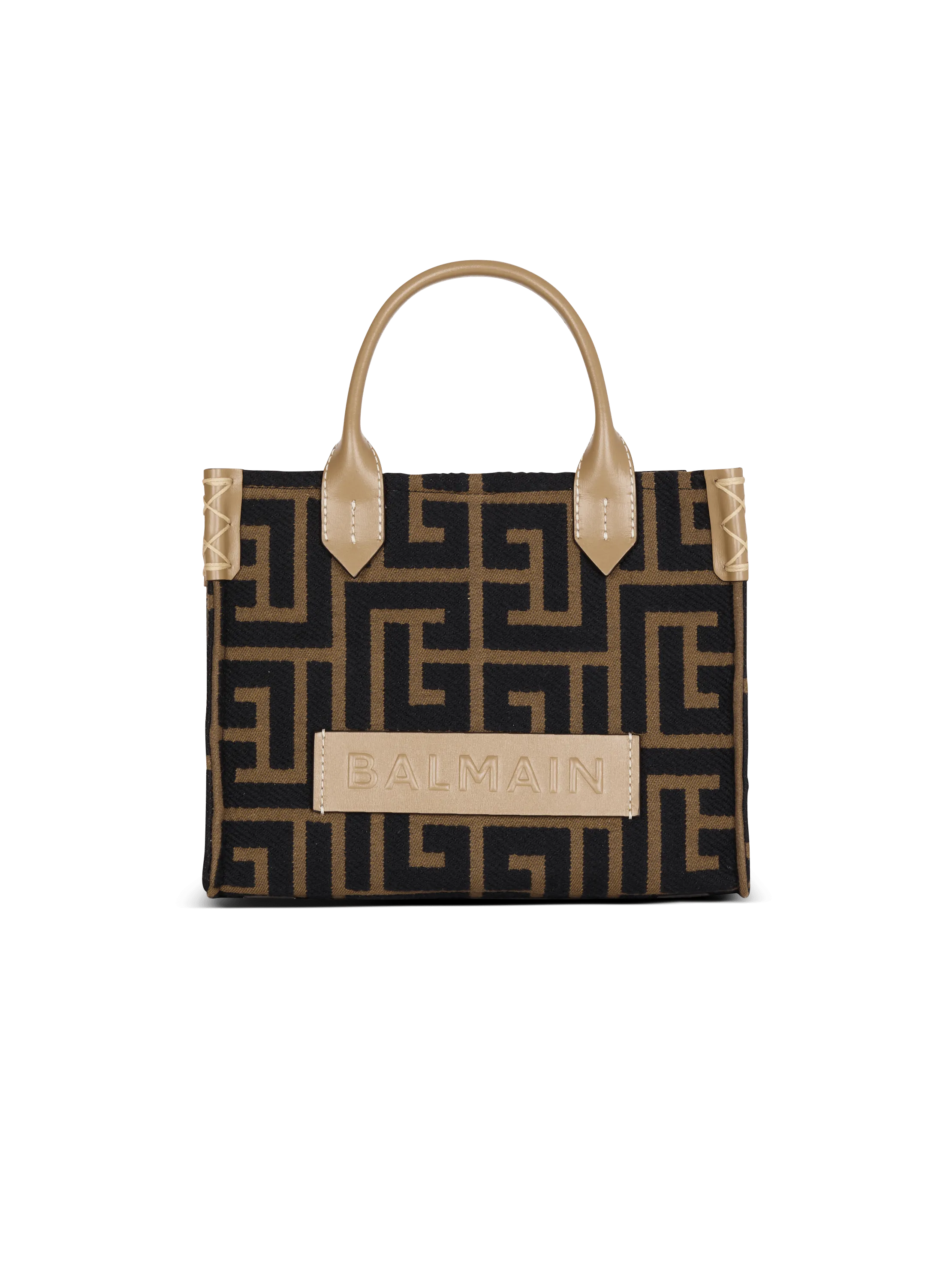 Borsa shopper B-Army piccola in jacquard con monogramma PB labirinto