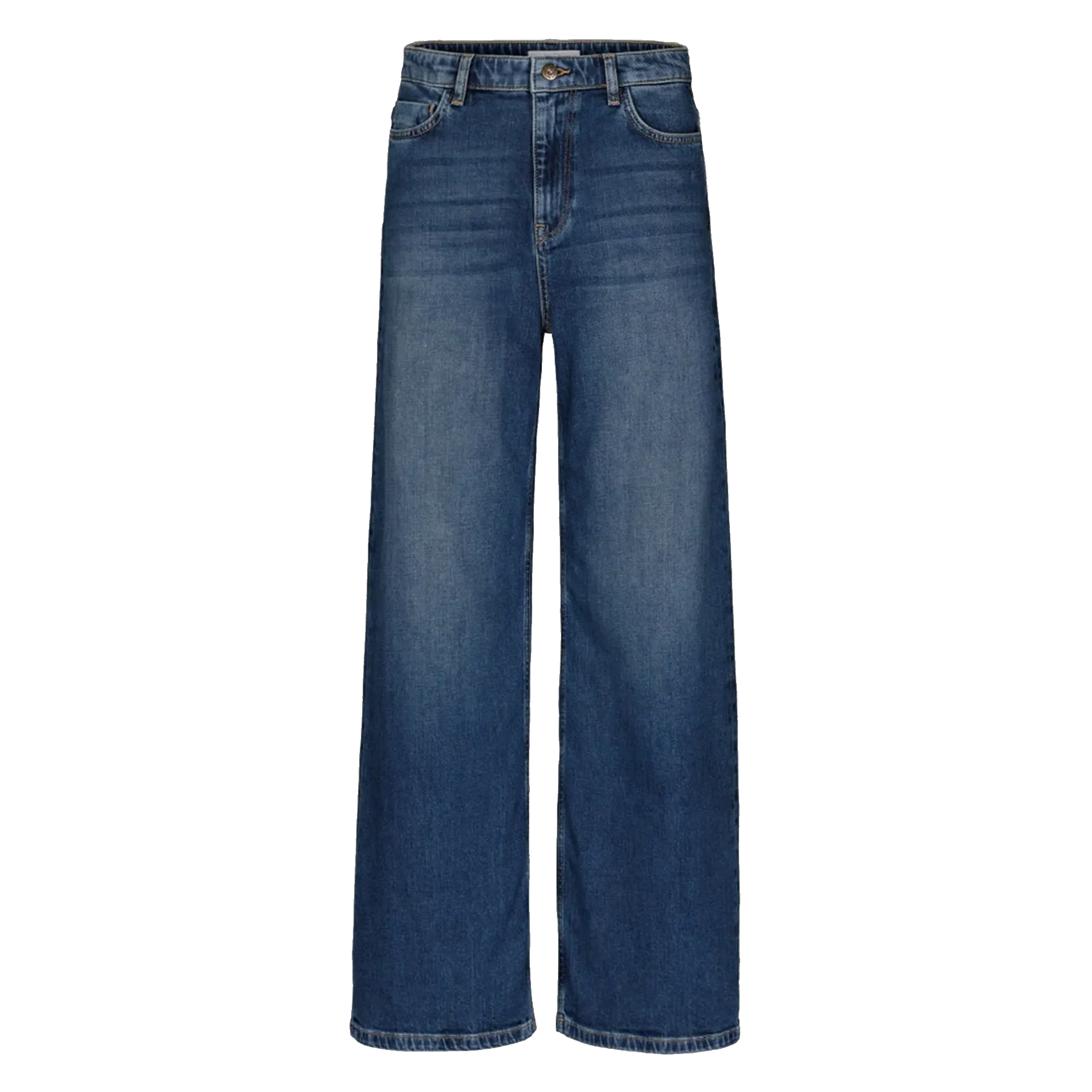  BY BAR   LINA - Jeans ampi a vita alta in misto cotone | Blu