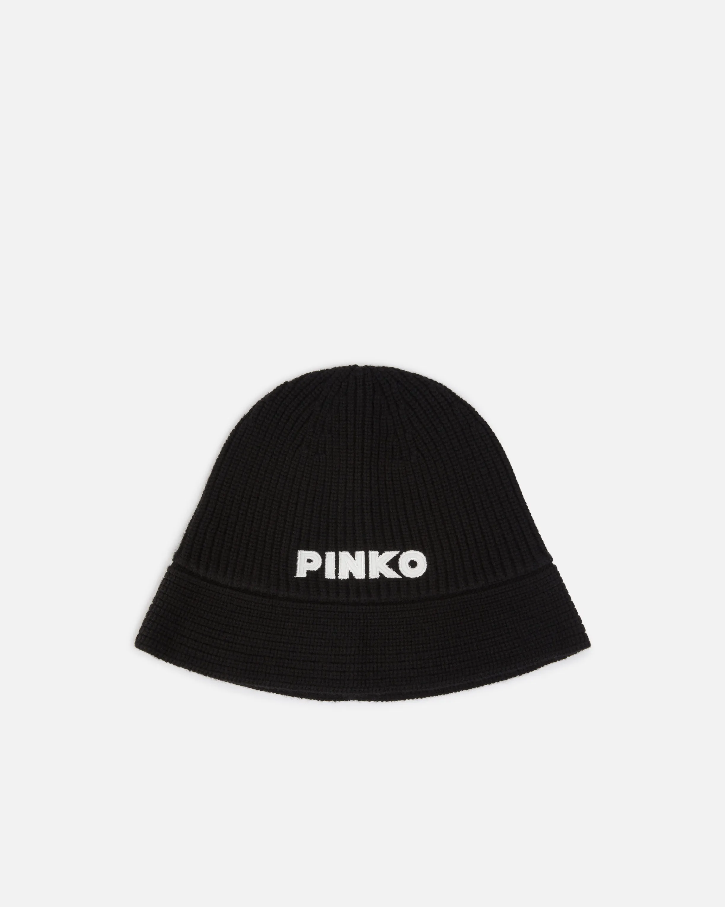  Cappello svasato in lana logo PINKO    