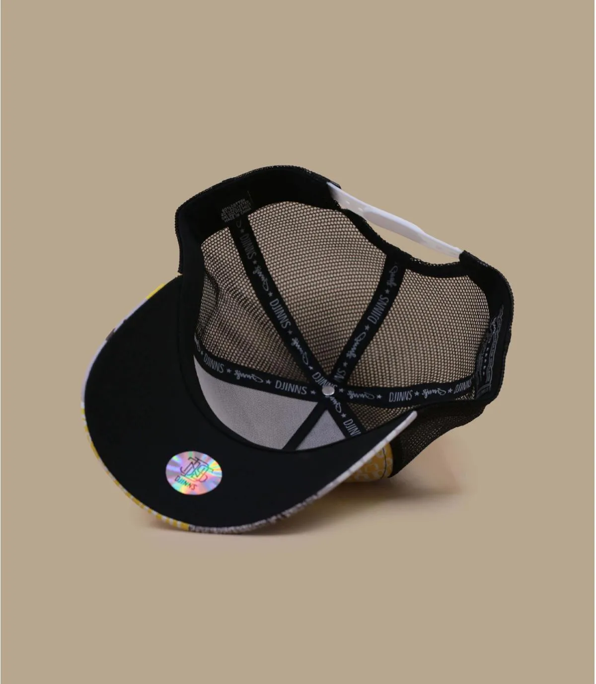 Cappello trucker grigio-bianco gialloCappellini HFT Summerpattern grey white yellow     