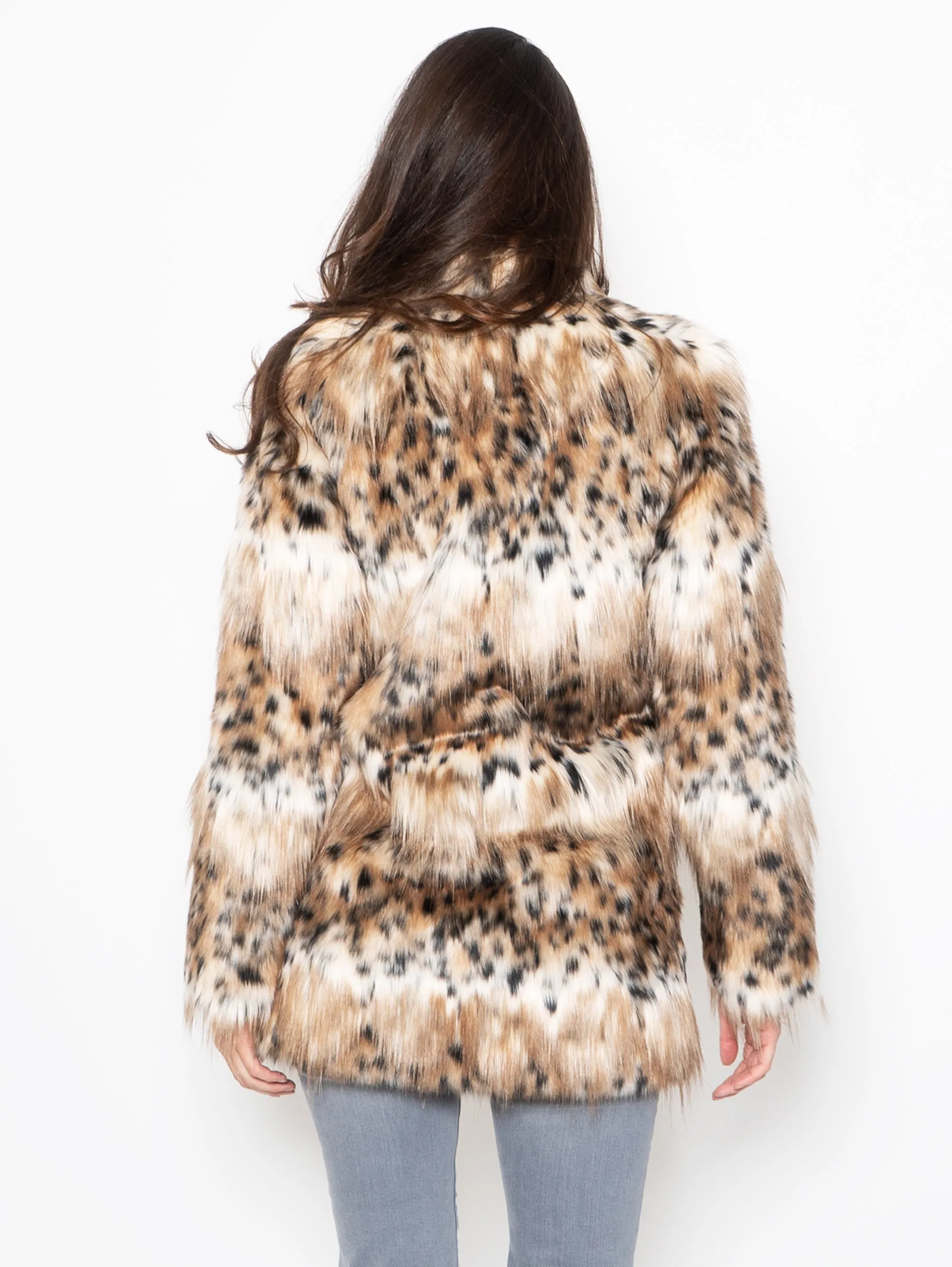 Cappotto in Eco Fur Marrone