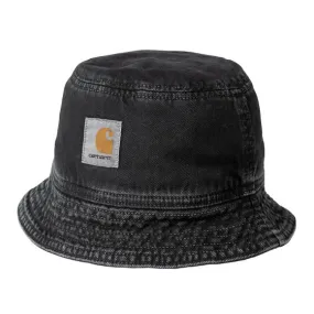 CARHARTT WIP Garrison Bucket Hat Black /stone dyed - Cappello da Pescatore Nero    