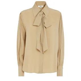 CHLOE  Camicia in seta beige