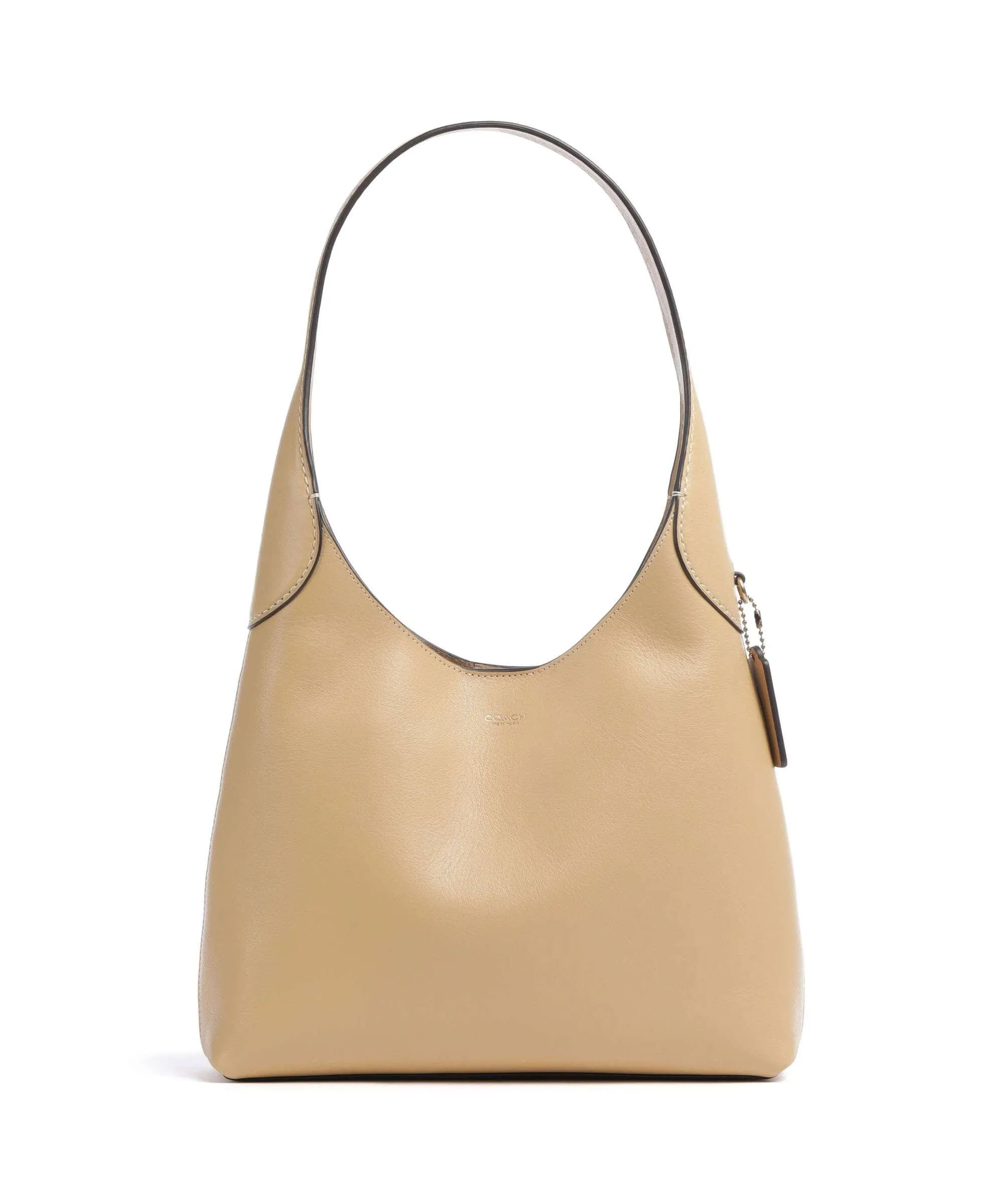  Coach Brooklyn 28 Borsa hobo pelle a grana fine beige  