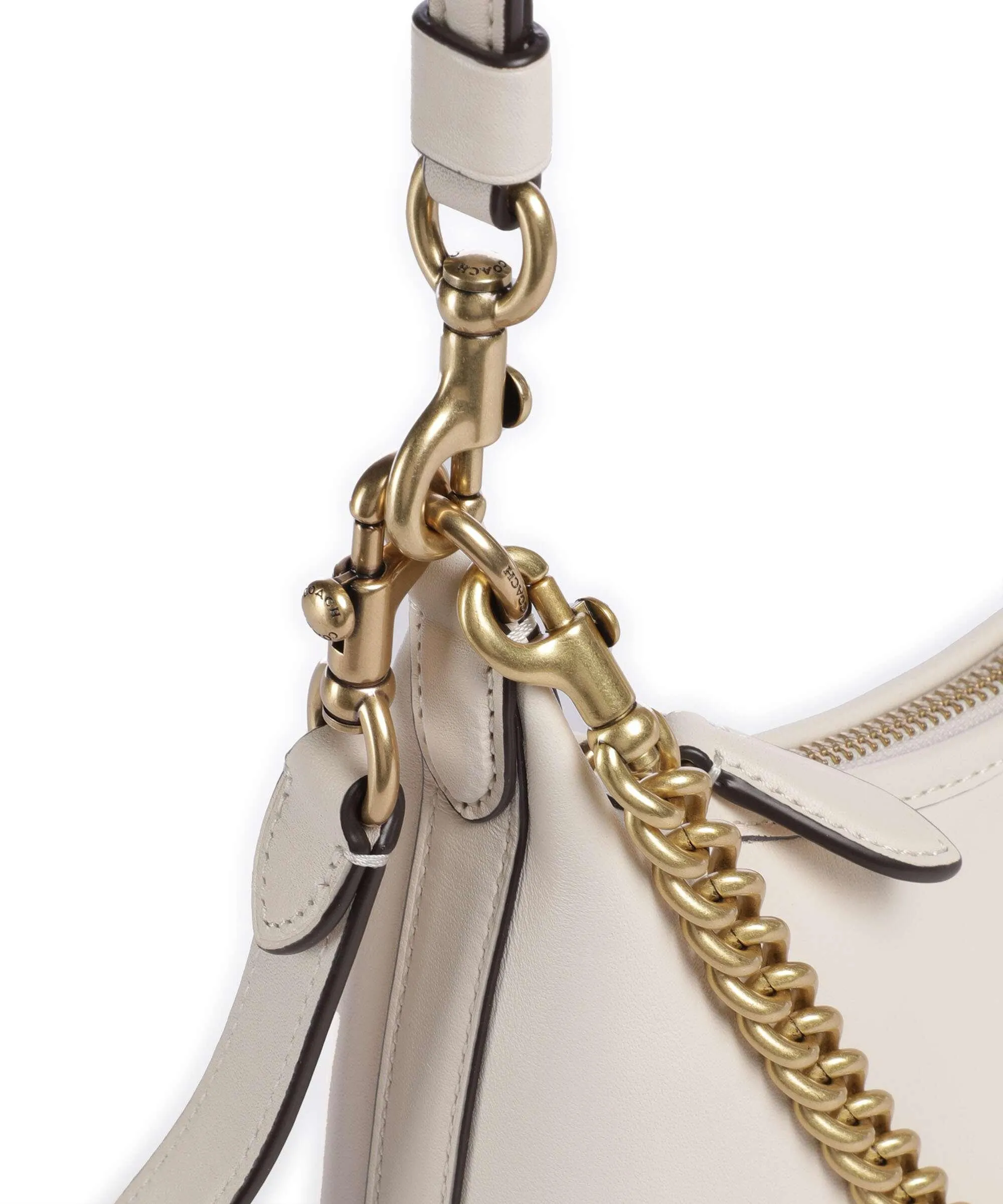  Coach Juliet 25 Borsa a spalla pelle bovina bianco  