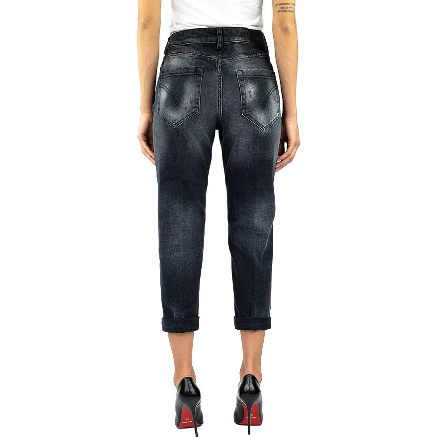 Eco Jeans DONDUP Koons Gioiello DP268B Nero Lavato con Rotture