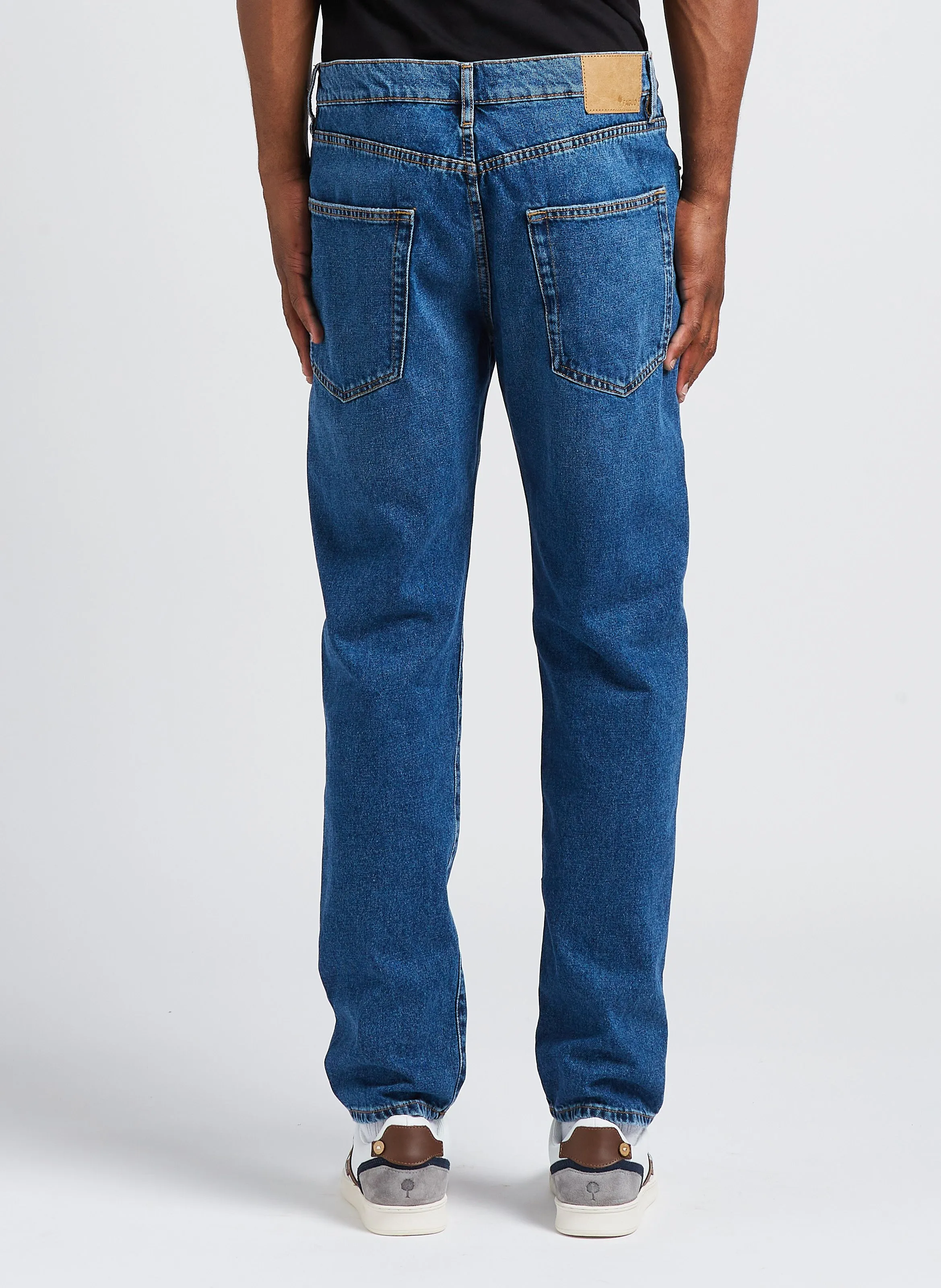  FAGUO   Jeans dritti in denim | Jeans stone-washed