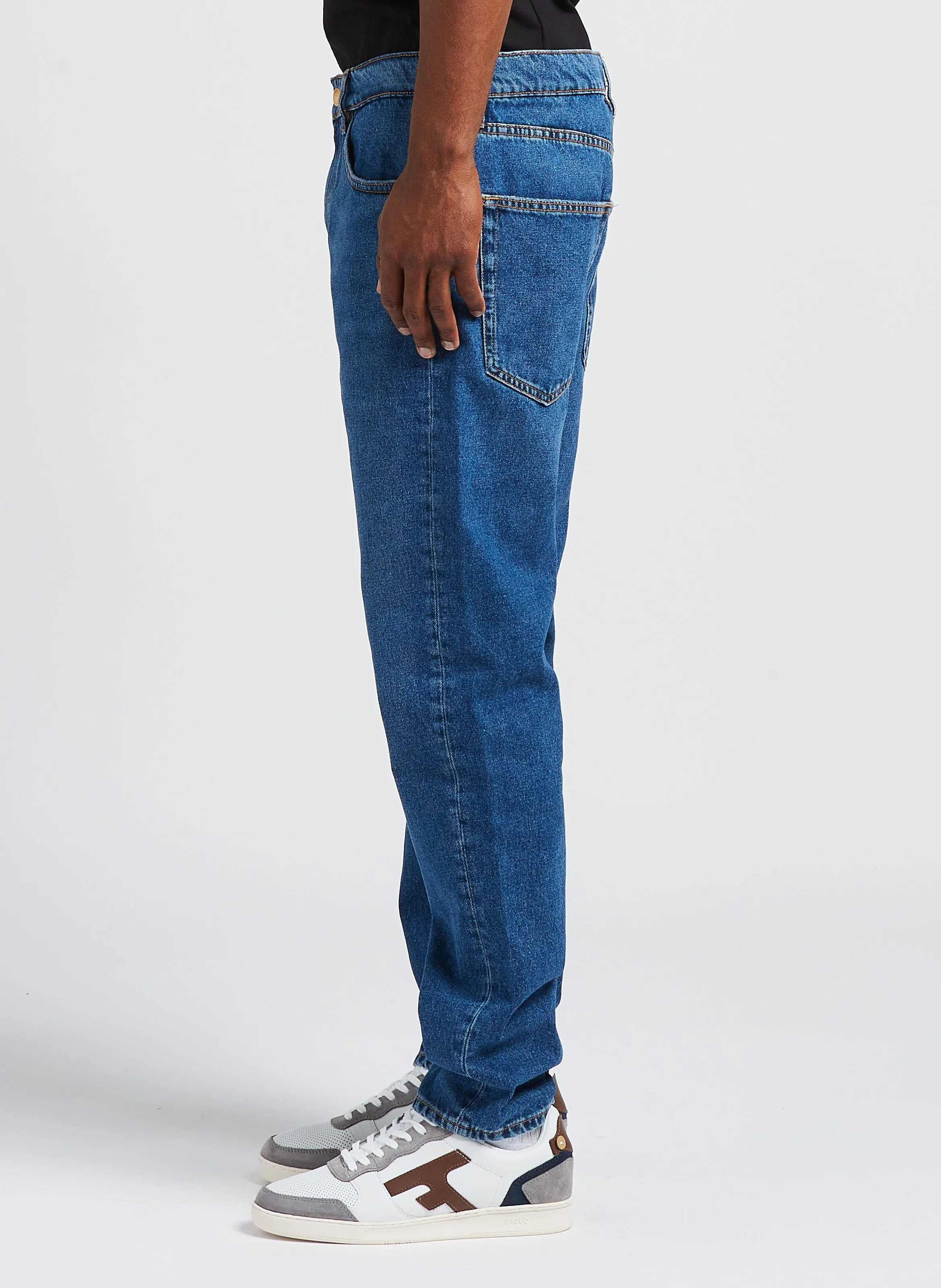  FAGUO   Jeans dritti in denim | Jeans stone-washed