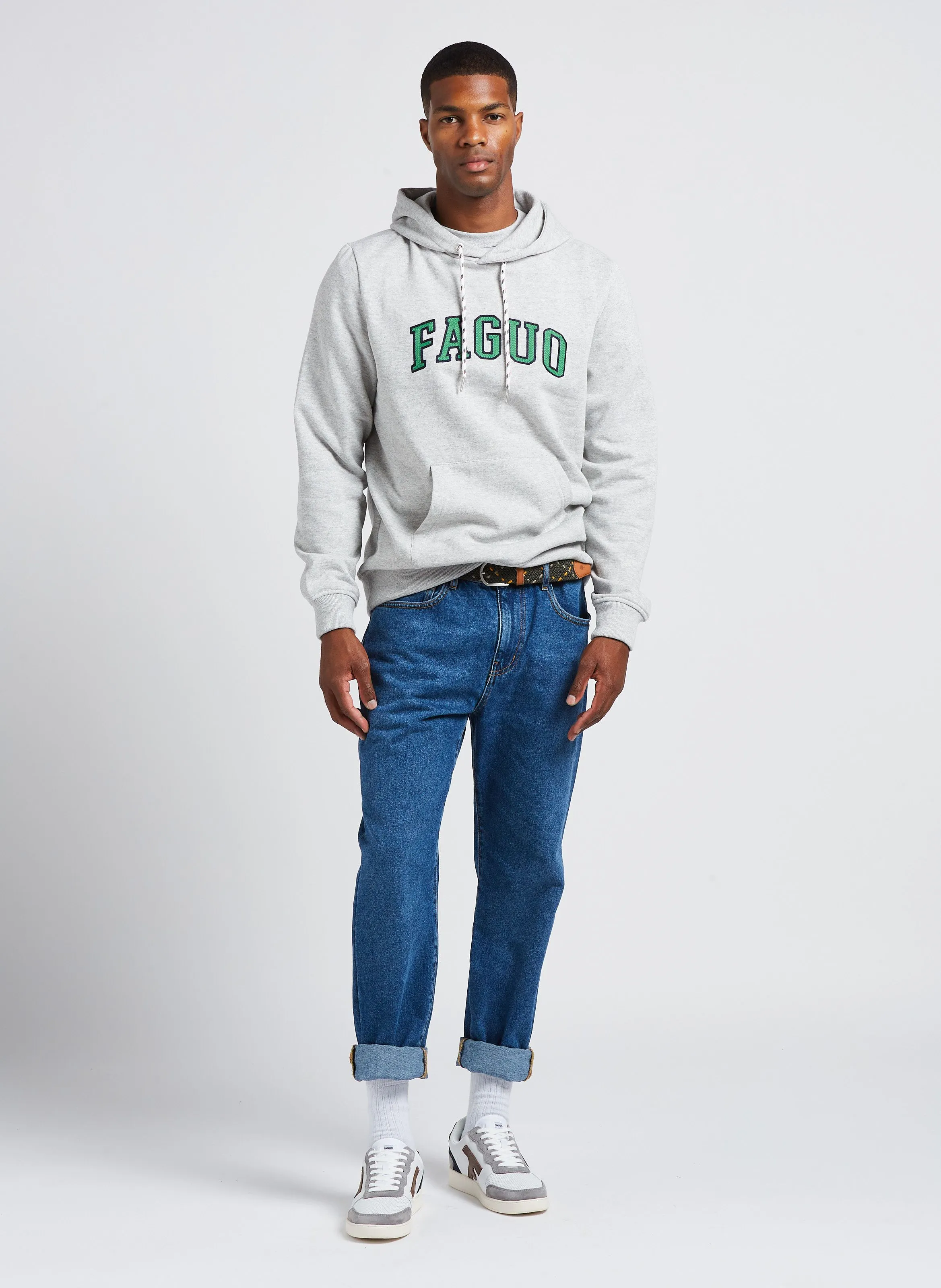  FAGUO   Jeans dritti in denim | Jeans stone-washed