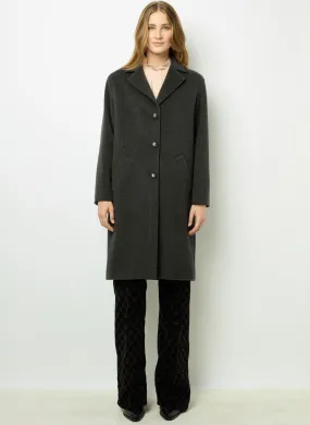  GERARD DAREL   LATHICIA - Cappotto con revers in misto lana vergine | Grigio