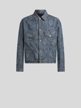 GIACCA IN DENIM CON PAISLEY ALL-OVER