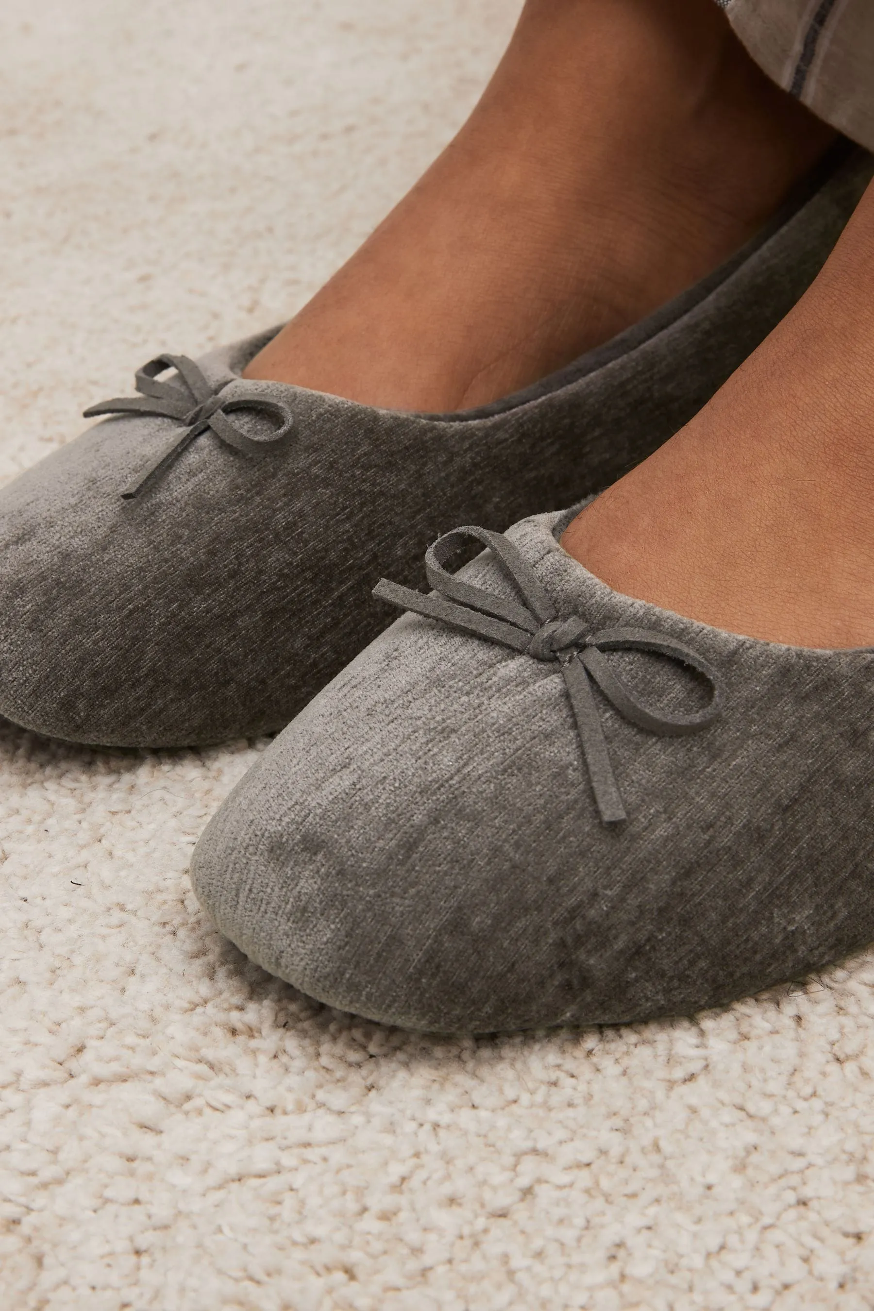 Grigio antracite  - Pantofole a ballerina