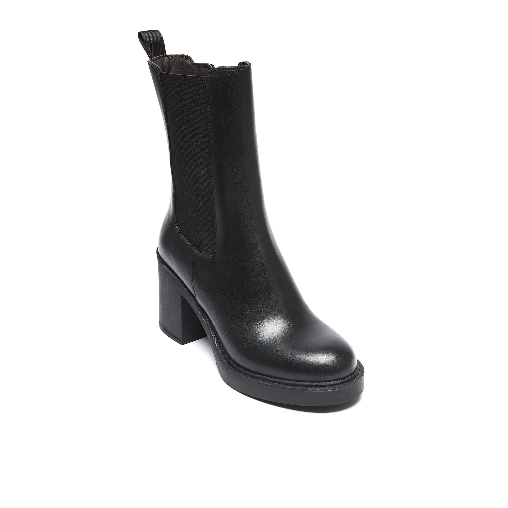 Heeled chelsea boot black