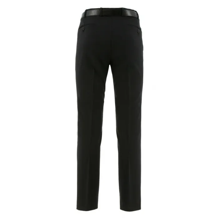 Henk ter Horst Wool/Terlenka Stretch Pantalon Nero