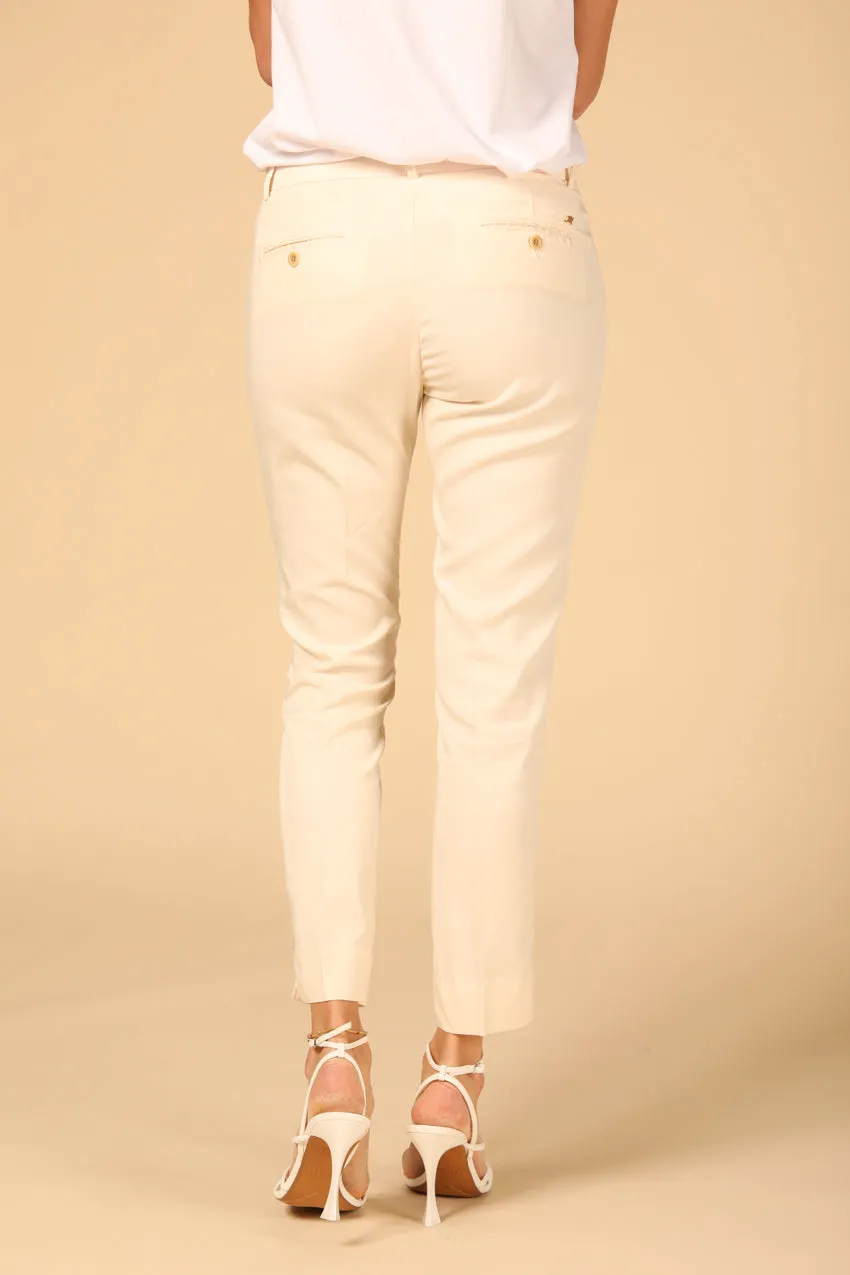 Jaqueline Curvie pantalon chino capri femme en tencel stretch curvy