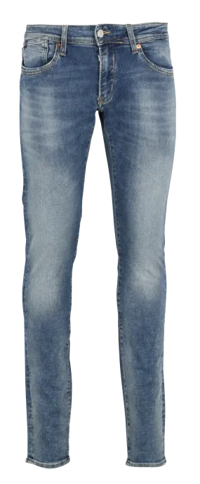  LE TEMPS DES CERISES   700/11JO - Jeans slim fit effetto delavé in misto cotone | Blu