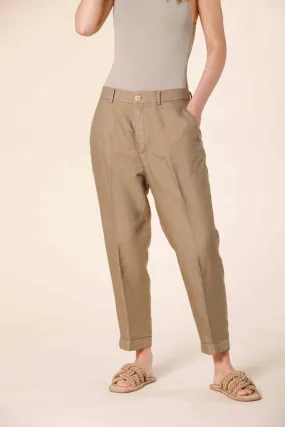 Linda Summer pantalon chino jogger femme en tencel et lin relaxed