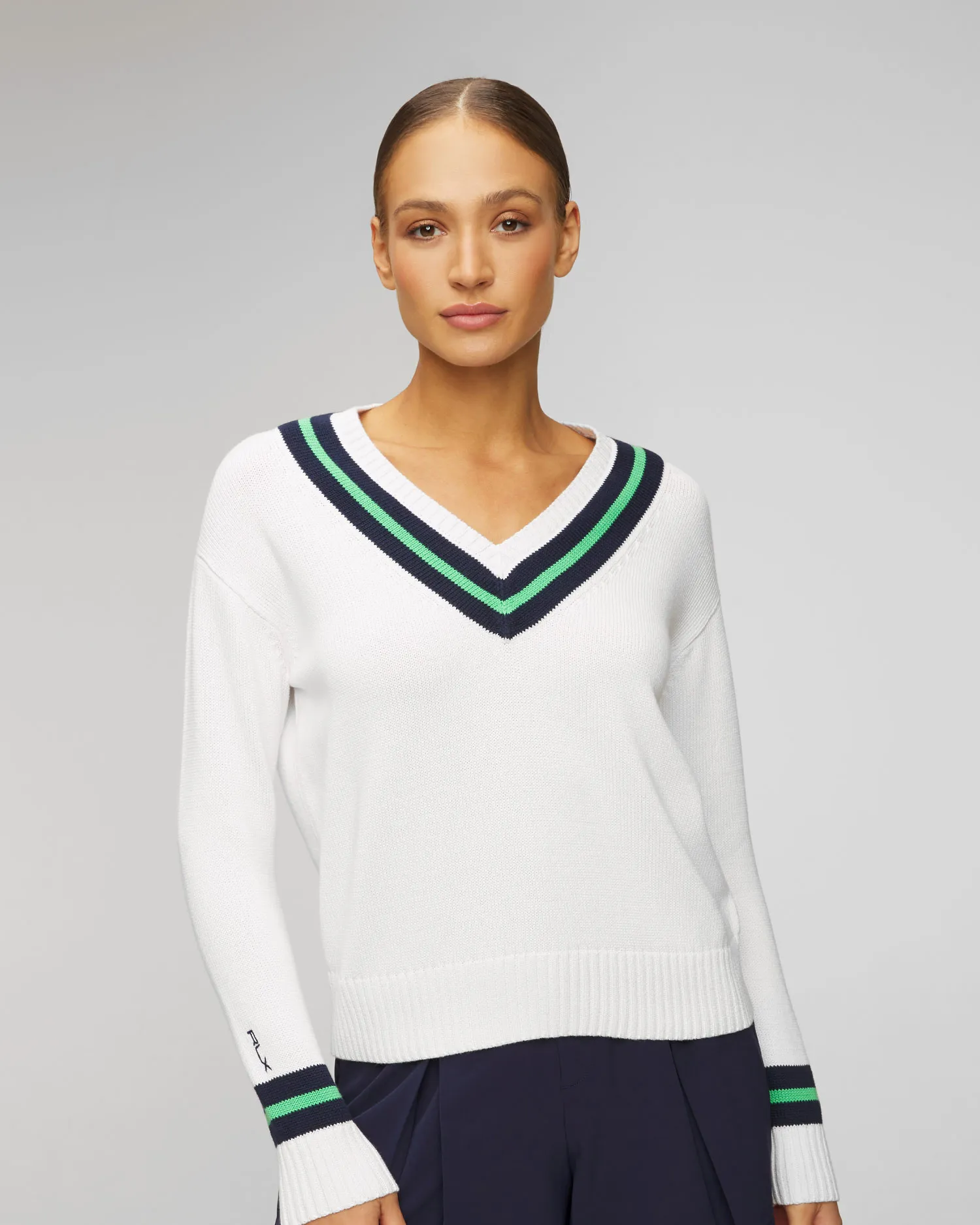 Maglione bianco da donna Ralph Lauren RLX Golf 285929715-100