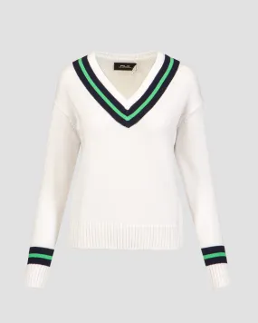 Maglione bianco da donna Ralph Lauren RLX Golf 285929715-100