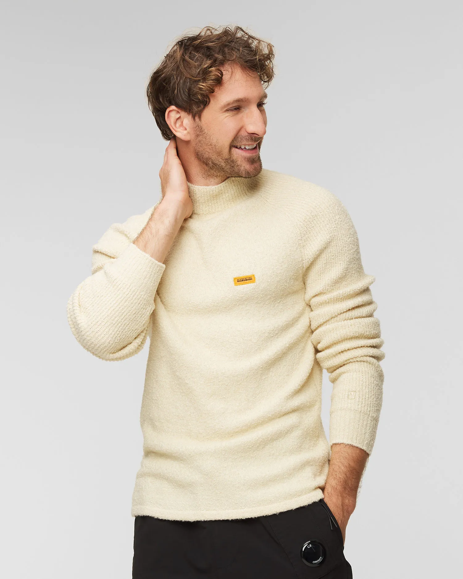 Maglione con mezzo collo alto NAPAPIJRI DOUCLE T NP0A4FM6-whitecap-gray