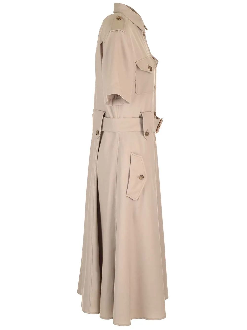   Miu Miu  Vestito midi in gabardina di lana  