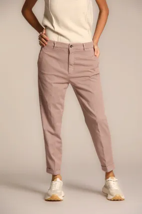 New York Cozy pantalon chino femme en gabardine coupe relaxed