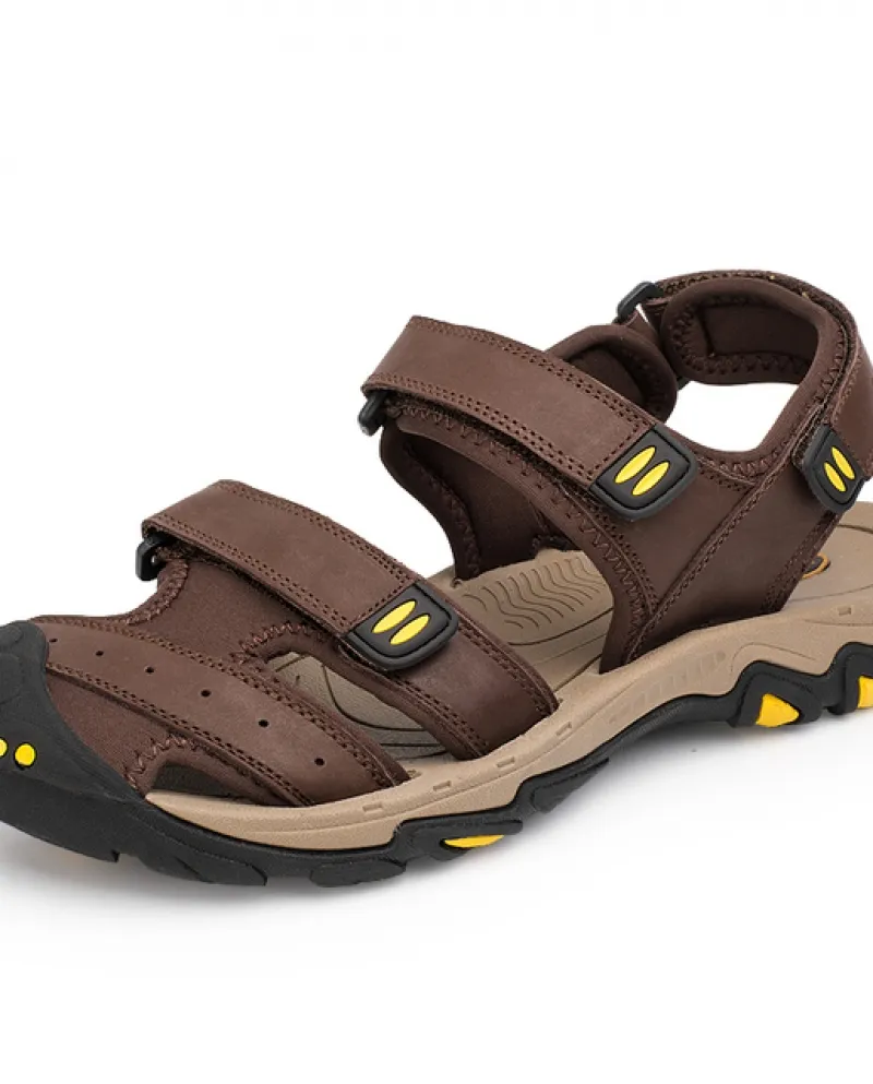 Nuove scarpe estive di moda Sandali da uomo in pelle di mucca Scarpe casual da uomo Suole in gomma antiscivolo Scarpe da spiaggi