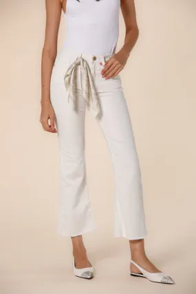 Olivia pantalon 5 poches femme en denim avec fond de trompette slim