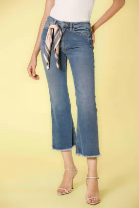 Olivia pantalon 5 poches femme en denim avec fond trompette slim