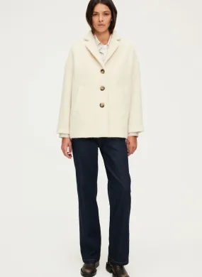  PABLO   LUCIENNE - Cappotto corto in misto cotone e lana | Beige