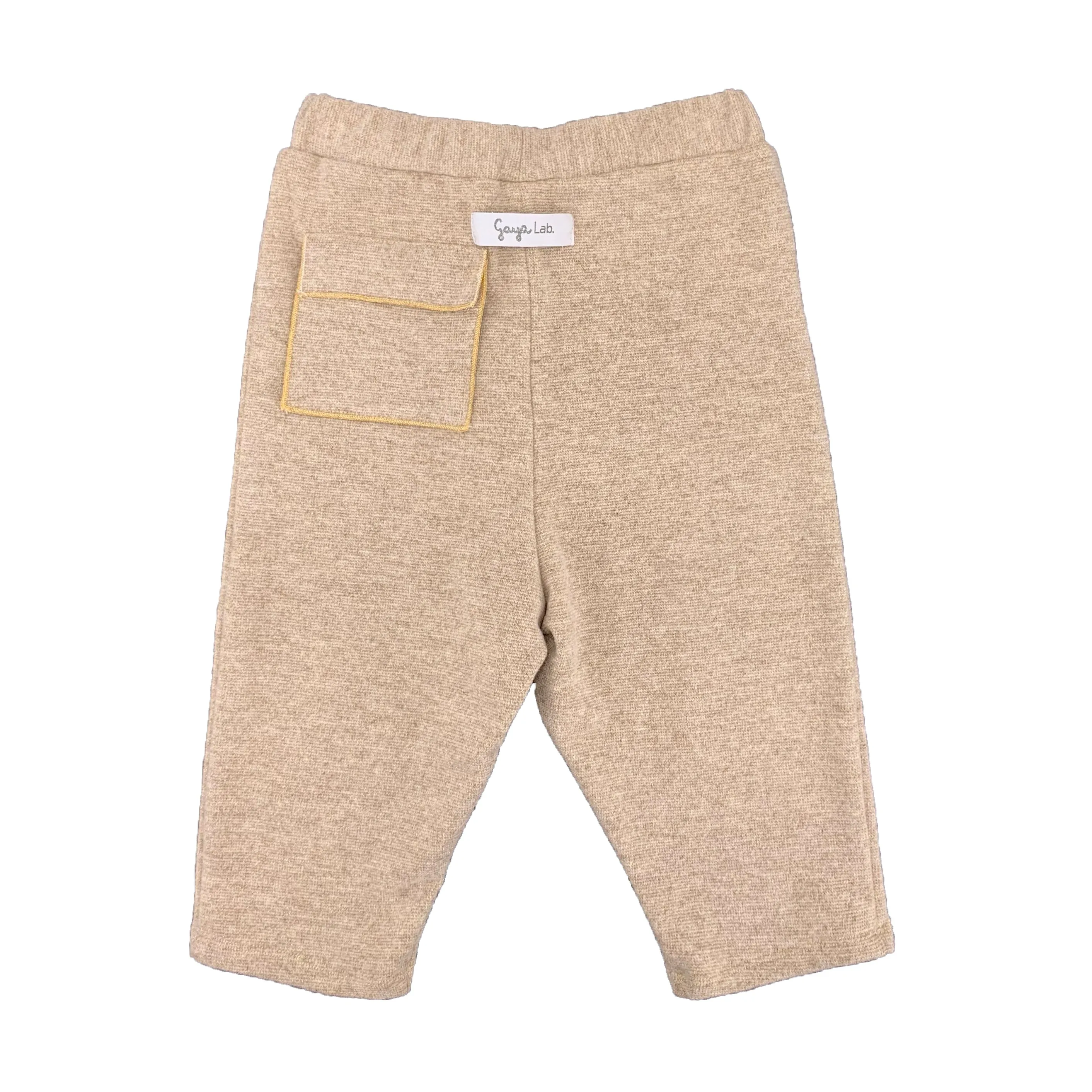 Pantalone beige con dettaglio per neonata e bambina