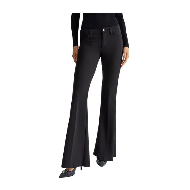 Pantalone Donna Flare Vita Bassa Nero Liu Jo