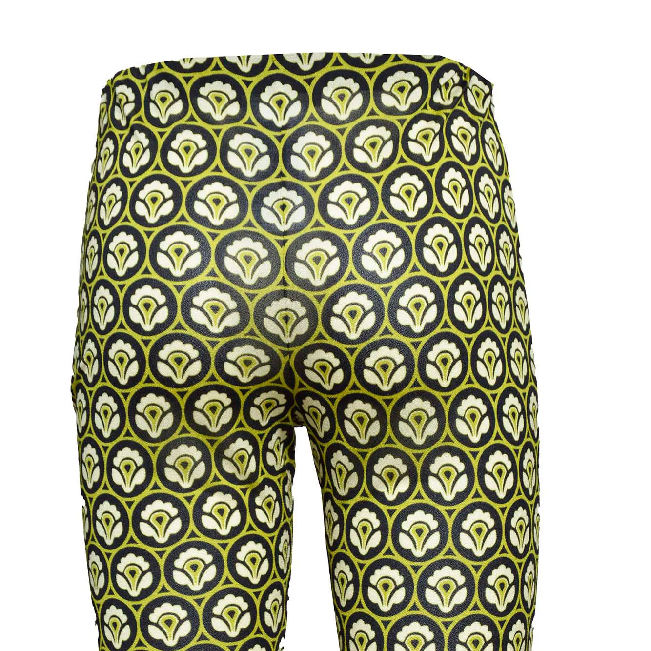 Pantalone flare in jersey verde stampato Etro