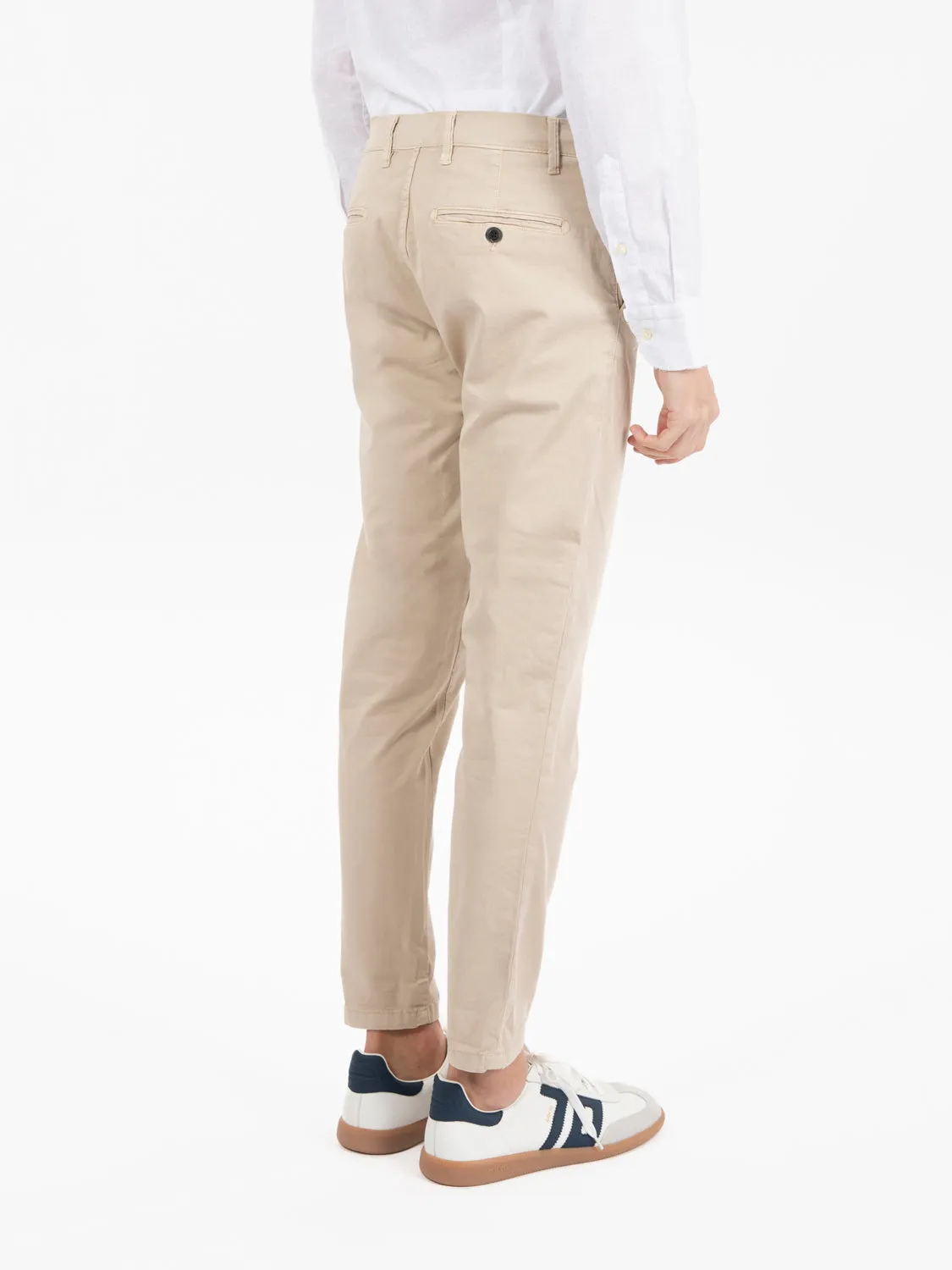 Pantalone in twill sabbia