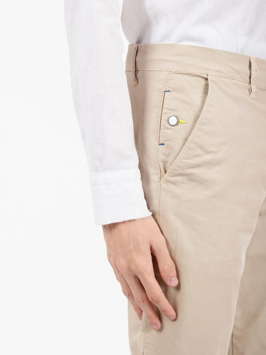 Pantalone in twill sabbia