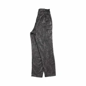 Pantalone Nero E Argento Lurex Bambina Teen