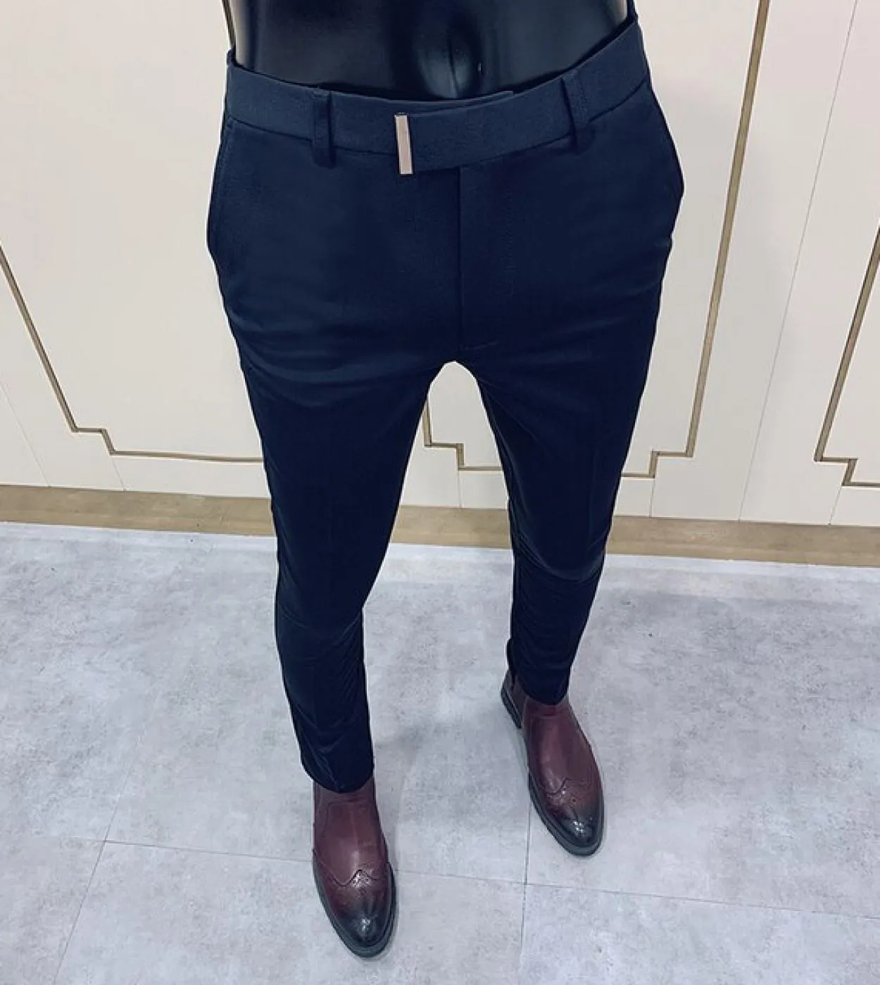 Pantaloni da uomo primaverili e autunnali Pantaloni alla caviglia casual da uomo slim alla moda Streetwear Pantaloni da uomo da