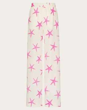 PANTALONI IN CREPE DE CHINE STARFISH